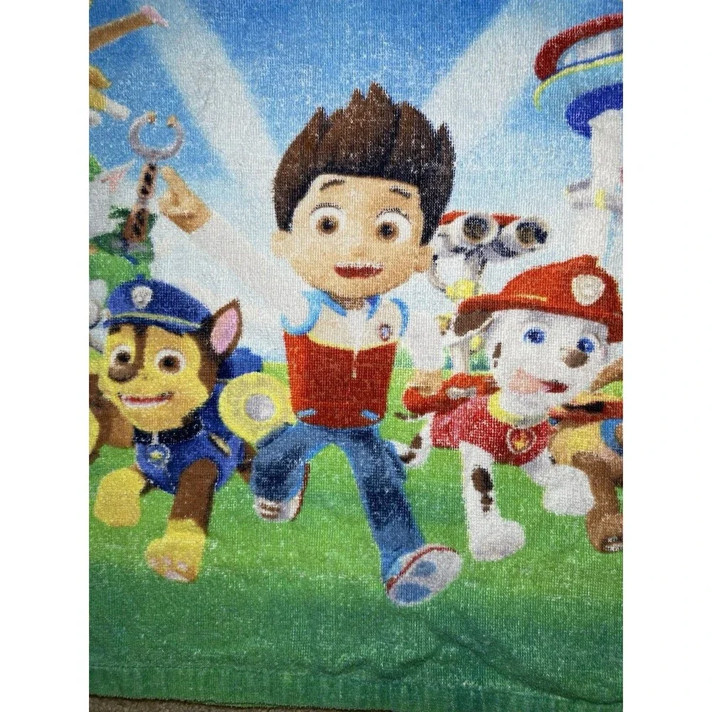 PAW Patrol Toddler Hooded Poncho Beach Towel Ryder Chase Marshall Rubble